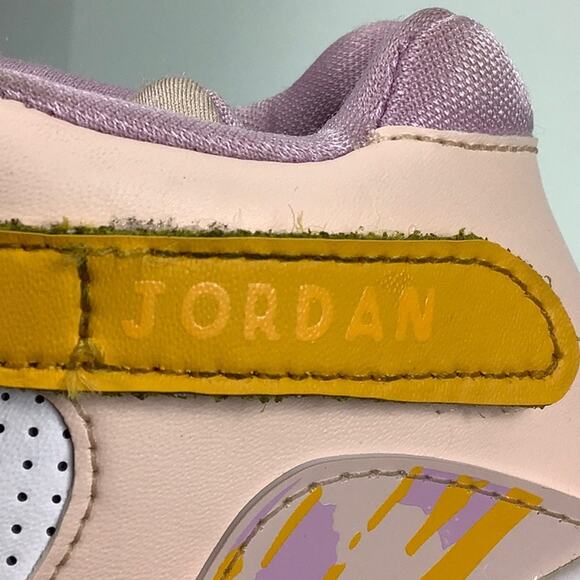 Jordan 8 Retro (TD) orange Pearl/LT Artic pink sneakers toddler size 10C EUC - Picture 13 of 16